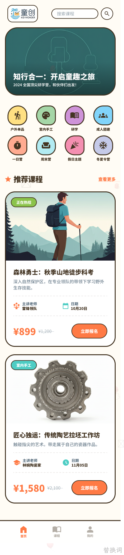 童创南通少儿教育线上报名微信小程序定制开发案例