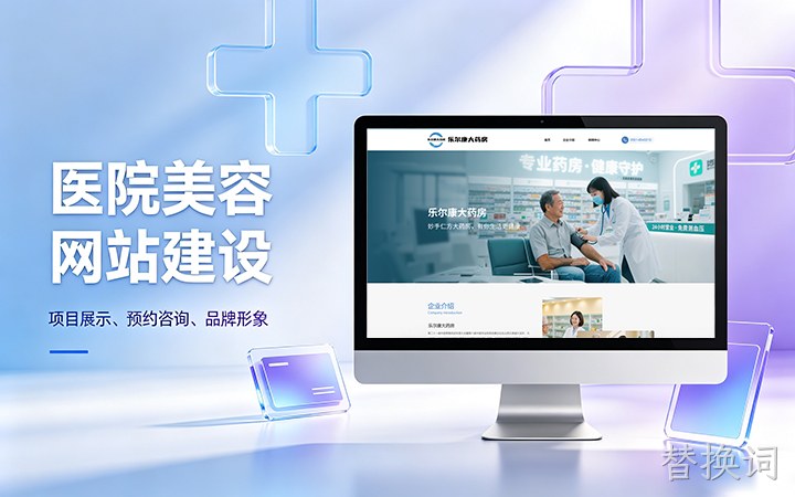 替换词美容医疗医院官网建设_医美整形机构网站设计制作