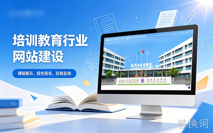 替换词教育培训行业官网建设_学校培训机构网站设计制作